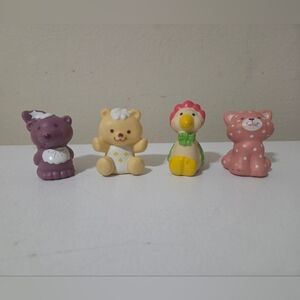 Vintage Strawberry Shortcake Pet Figures Set Of 4